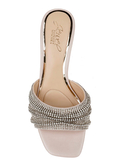 Badgley Humor Crystal Mules with Kitten Heel