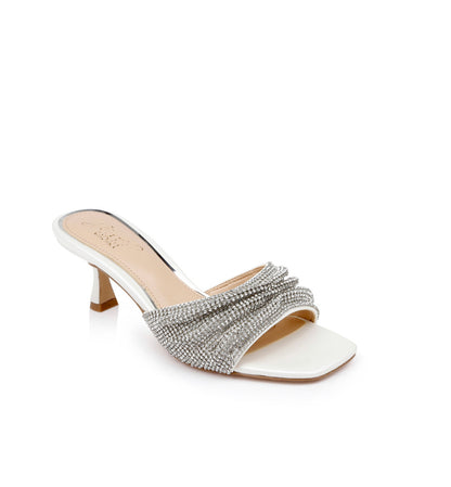 Badgley Humor Crystal Mules with Kitten Heel