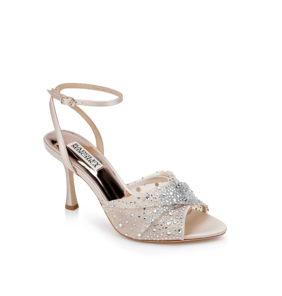 Badgley Cameryn Stiletto with Crystal-Embellished Mesh