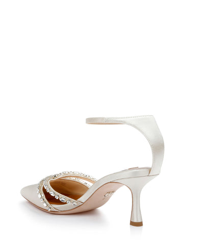 Badgley Zendaya Gemstone-Embellished Kitten Heel