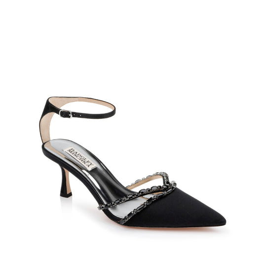 Badgley Zendaya Gemstone-Embellished Kitten Heel