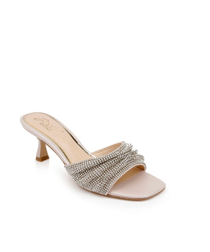 Badgley Humor Crystal Mules with Kitten Heel