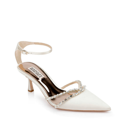 Badgley Zendaya Gemstone-Embellished Kitten Heel