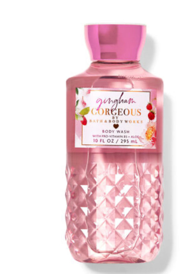 BBW gingham gorgeous body wash