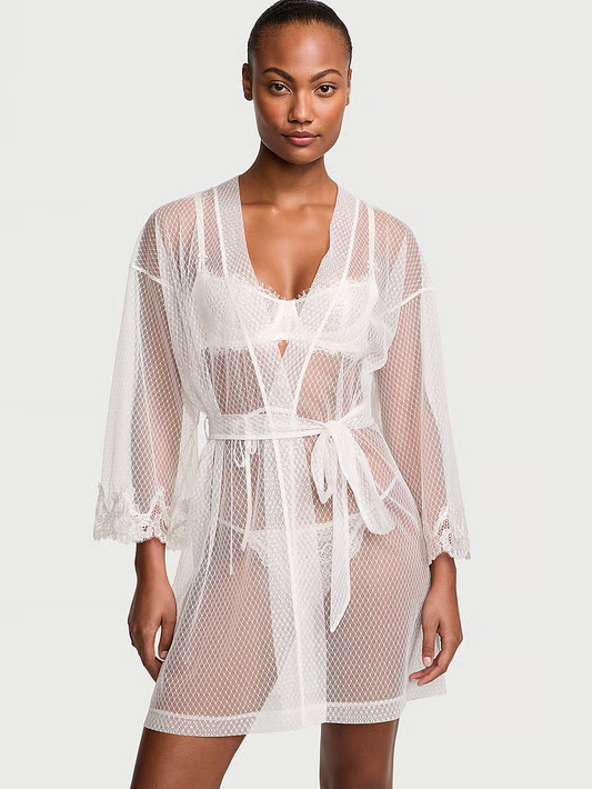 Vs lace embroidery robe