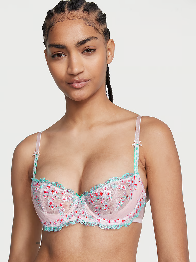 VS lace floral balconette bra