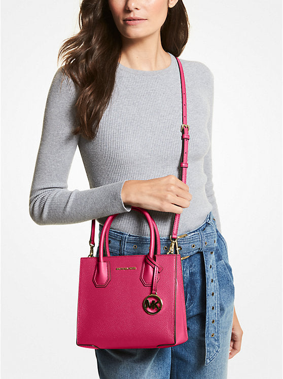 MK Mercer Medium Pebbled Leather Crossbody Bag