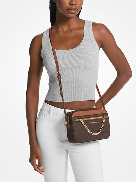 MK Jet Set Large Logo Crossbody Bag